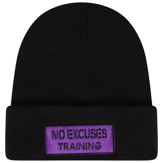 Black x Purple No Excuses Beanie