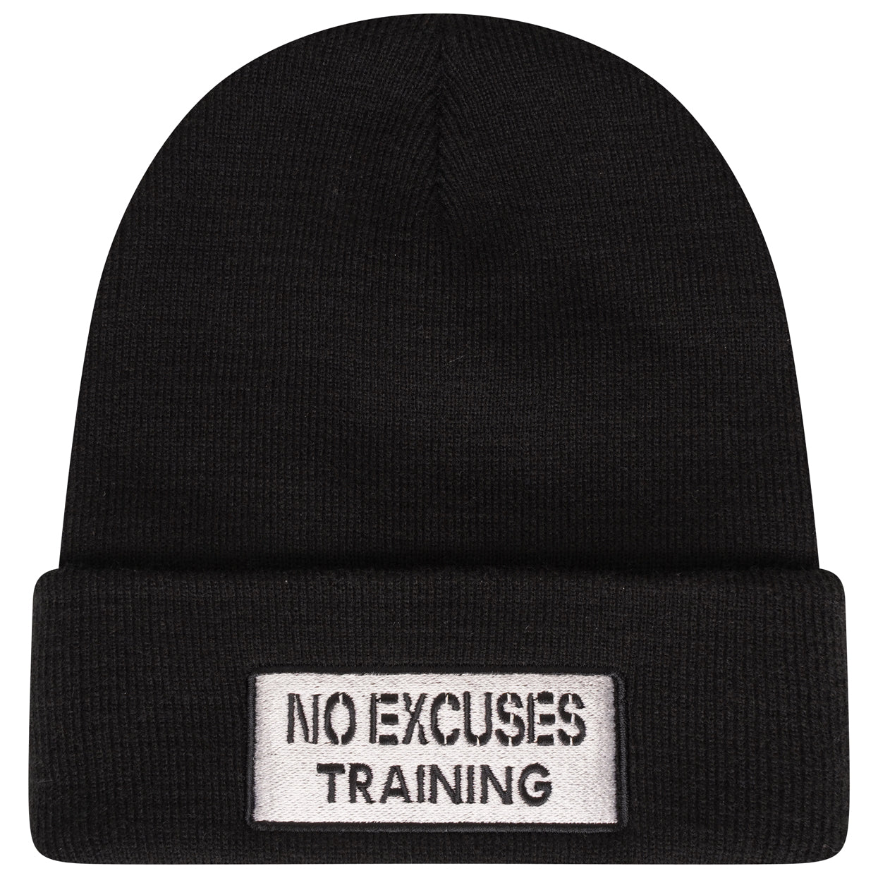 Black x White No Excuses Beanie