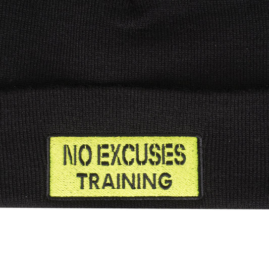 Black x Yellow No Excuses Beanie